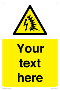 Custom warning Arc flash